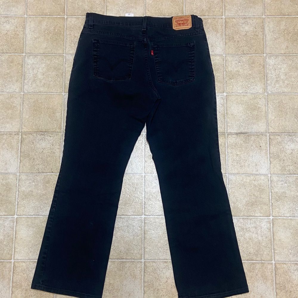 VTG,Levi's 550 Women’s Black Charcoal Relaxed Boot Cut Straight Jeans Size 16M